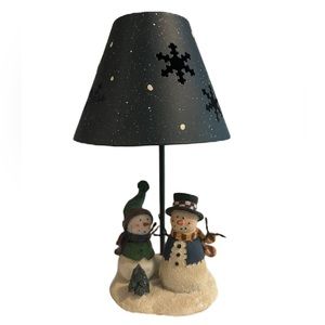 Crazy Mountain Snowman Tealight Candle Lamp